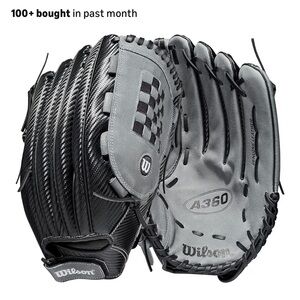 Wilson A360 Right Hand Throw Glove - Black and Gray